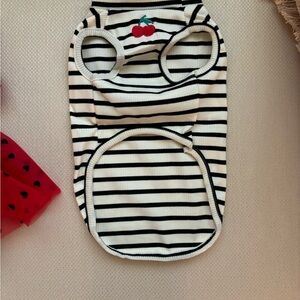 Striped Black and White Doggie shirt